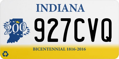 IN license plate 927CVQ
