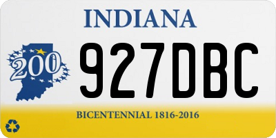 IN license plate 927DBC