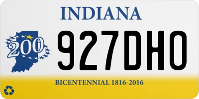 IN license plate 927DHO