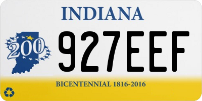 IN license plate 927EEF