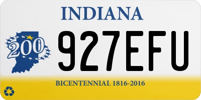 IN license plate 927EFU