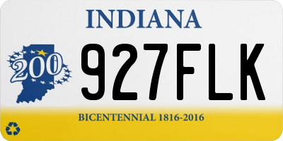 IN license plate 927FLK
