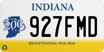 IN license plate 927FMD