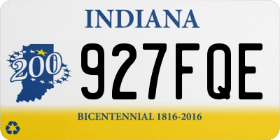 IN license plate 927FQE