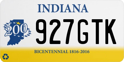 IN license plate 927GTK