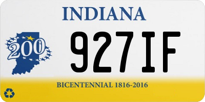 IN license plate 927IF