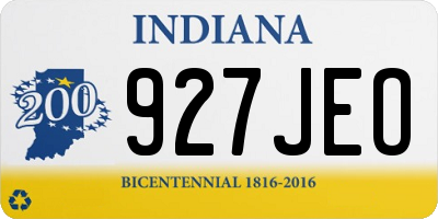 IN license plate 927JEO