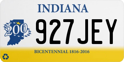 IN license plate 927JEY
