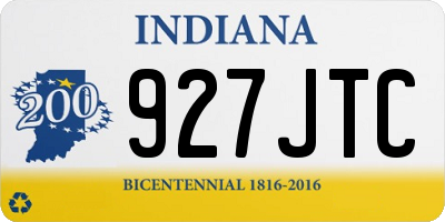 IN license plate 927JTC