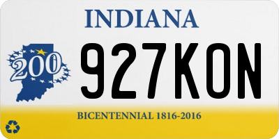 IN license plate 927KON
