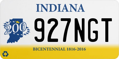 IN license plate 927NGT