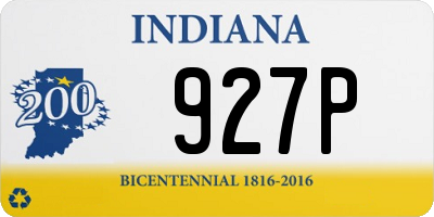 IN license plate 927P