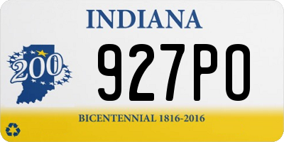 IN license plate 927PO