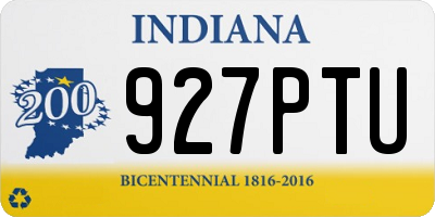 IN license plate 927PTU