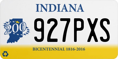 IN license plate 927PXS