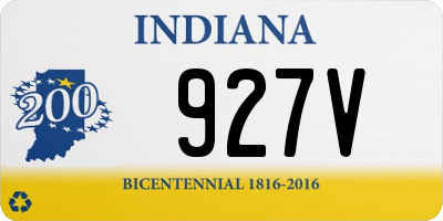 IN license plate 927V