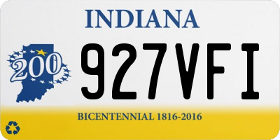 IN license plate 927VFI