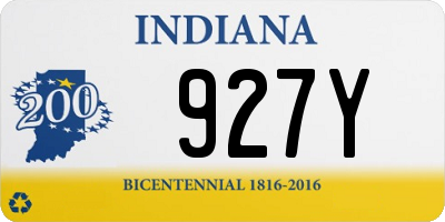 IN license plate 927Y