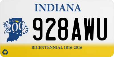 IN license plate 928AWU