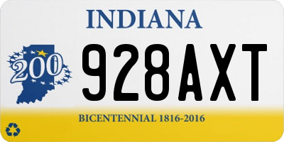 IN license plate 928AXT