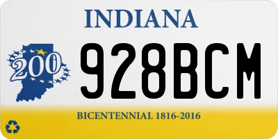 IN license plate 928BCM