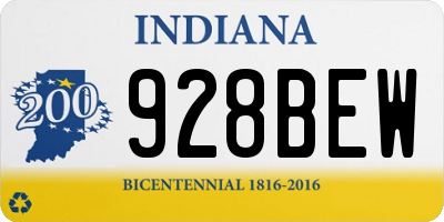 IN license plate 928BEW