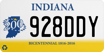 IN license plate 928DDY