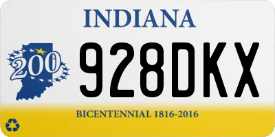 IN license plate 928DKX