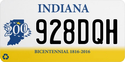 IN license plate 928DQH