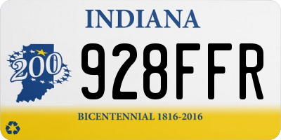 IN license plate 928FFR