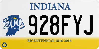 IN license plate 928FYJ