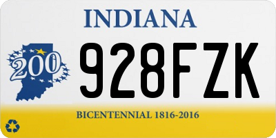 IN license plate 928FZK