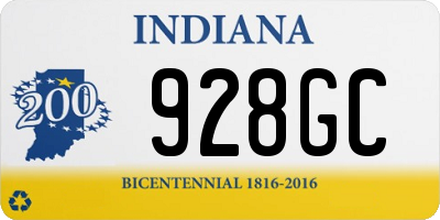 IN license plate 928GC