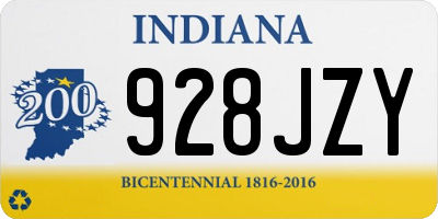 IN license plate 928JZY