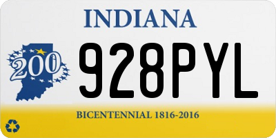 IN license plate 928PYL