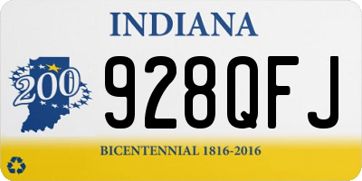 IN license plate 928QFJ
