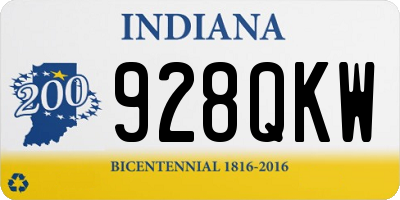 IN license plate 928QKW