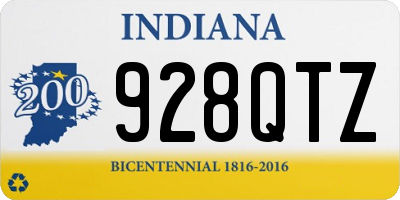 IN license plate 928QTZ