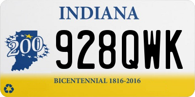 IN license plate 928QWK
