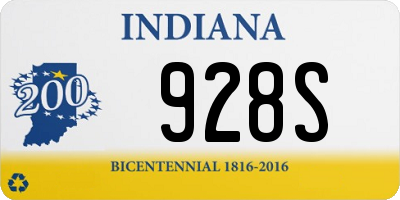 IN license plate 928S