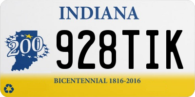 IN license plate 928TIK