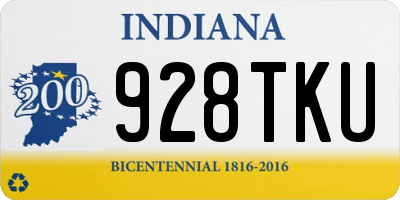 IN license plate 928TKU