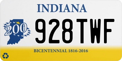 IN license plate 928TWF