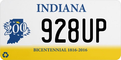 IN license plate 928UP