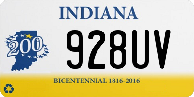 IN license plate 928UV