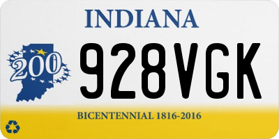 IN license plate 928VGK