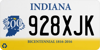 IN license plate 928XJK