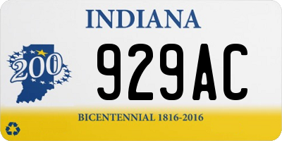 IN license plate 929AC