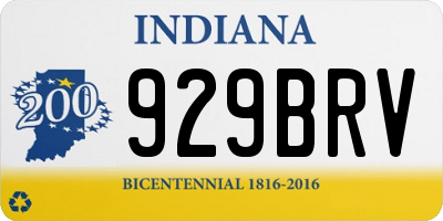 IN license plate 929BRV