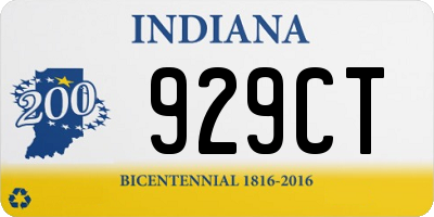 IN license plate 929CT